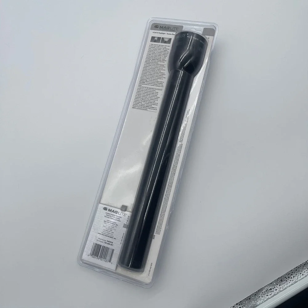 Maglite 4-Cell D Professional Flashlight, Heavy-Duty, Black - New in Orig Packag